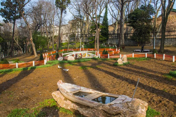 Άποψη Του Πάρκου Gulhane Στην Κωνσταντινούπολη Μετά Βροχή Τουρκία — Φωτογραφία Αρχείου