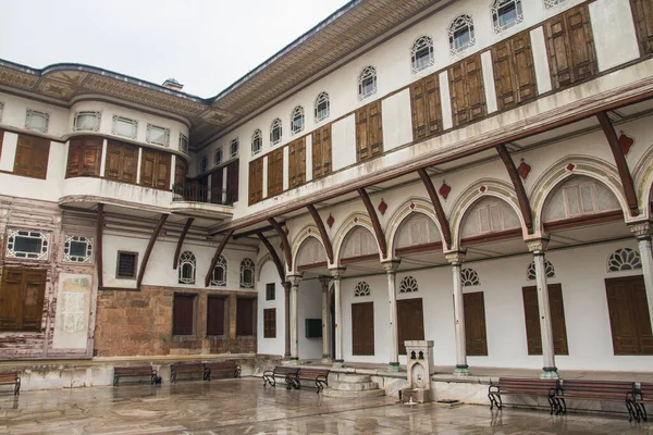 Inner Courtyard Topkapi Palace Harem Istanbul Rainy Weather Turkey Stock Photo