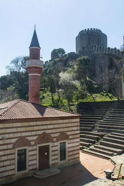 Mosque Historic Rumelihisari Rumelian Castle Istanbul Turkey — Stock Photo, Image