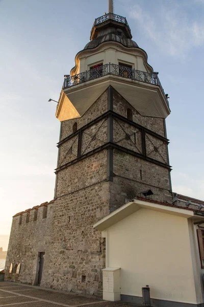 Historyczna Wieża Dziewicy Wyspie Stambuł Turcja — Zdjęcie stockowe