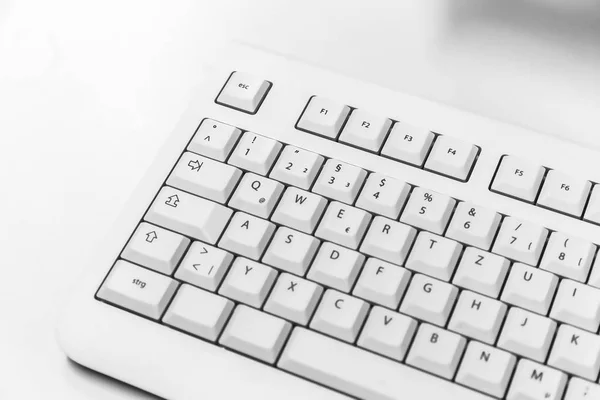 PC Keybard on Desk — Stock Photo, Image