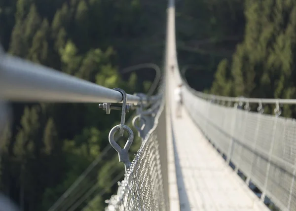 Sul ponte Geierlay - Dettaglio Colpo — Foto Stock