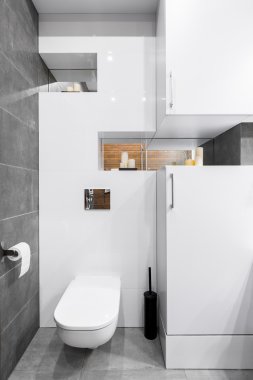 Modern banyo beyaz fikir