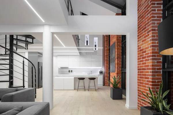 Appartamento open space in stile loft — Foto Stock