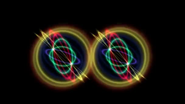 Orbita di Neon colorati — Video Stock