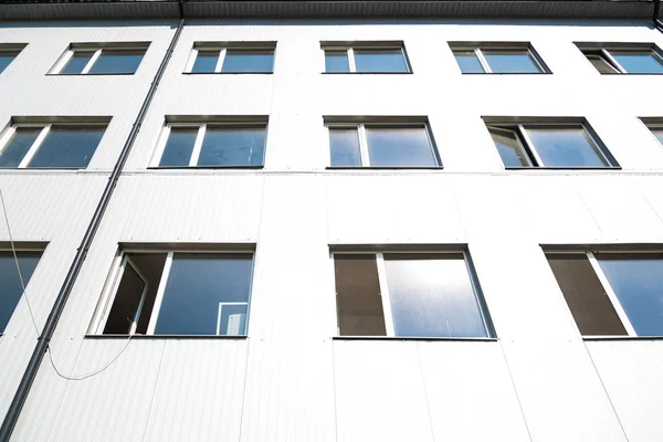 Manufacture building. Territory of the plant — Stock Photo, Image