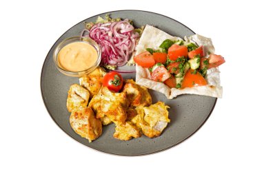 garnitür sebze ile ızgara et