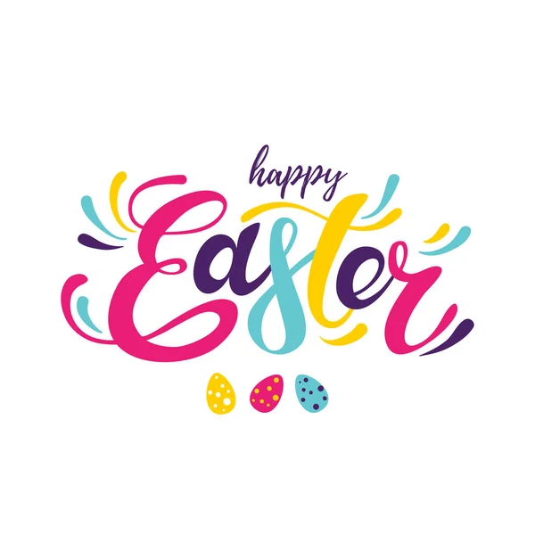 Buona Pasqua lettering colorato. Illustrazione vettoriale EPS 10 — Vettoriale Stock