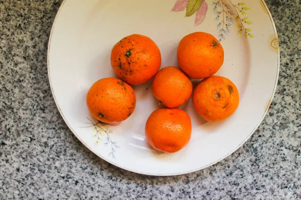 Some Mandarins Food Details — Stock Photo, Image