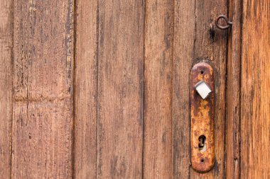 Vintage kapı tokmağı anahtar deliği detay