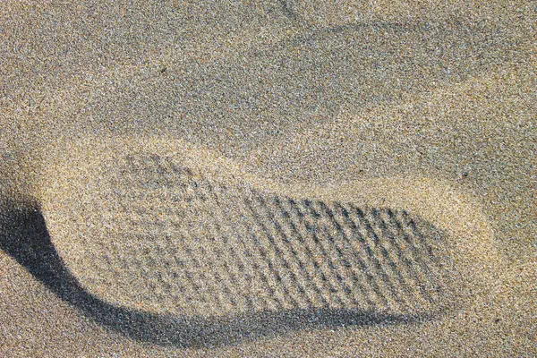 Krok v písku — Stock fotografie