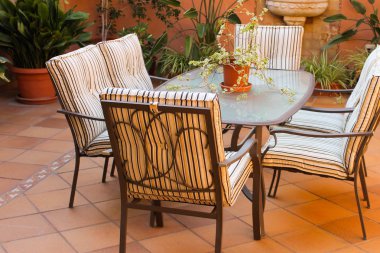 Avlu ayrıntılı veranda yüzey