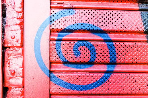 Metal Painted Shutter Surface — Stock Photo, Image