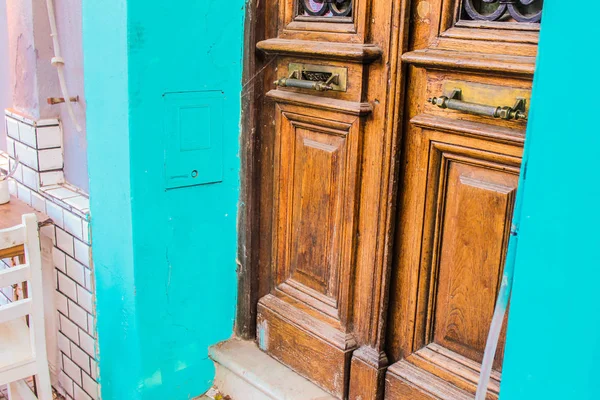 Фон Старой Двери Синий — стоковое фото