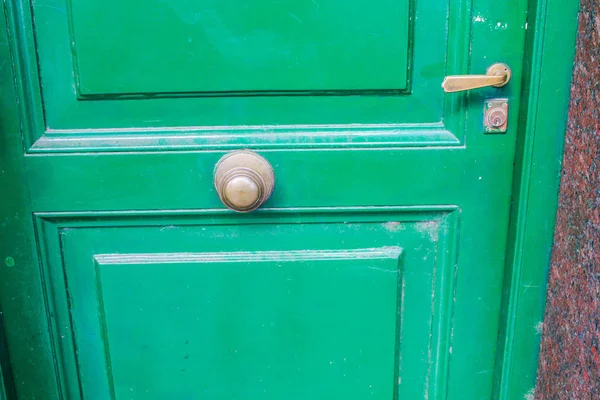 Dettaglio Porta Vintage Verde — Foto Stock