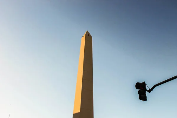 Obelisco Buenos Aires Utca — Stock Fotó