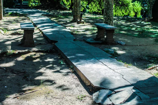 Jardin Dans Bâtiment Vintage — Photo