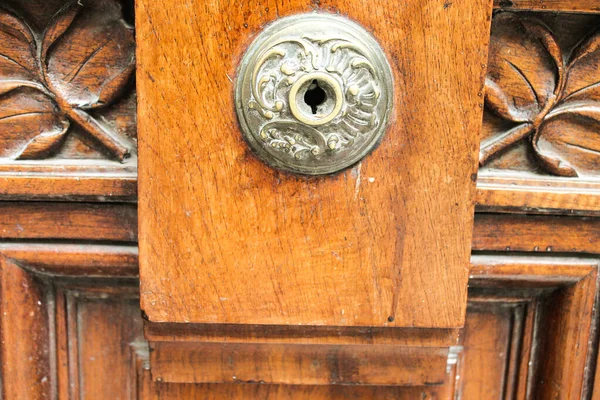 Старовинні Двері Деталь Деревини — стокове фото