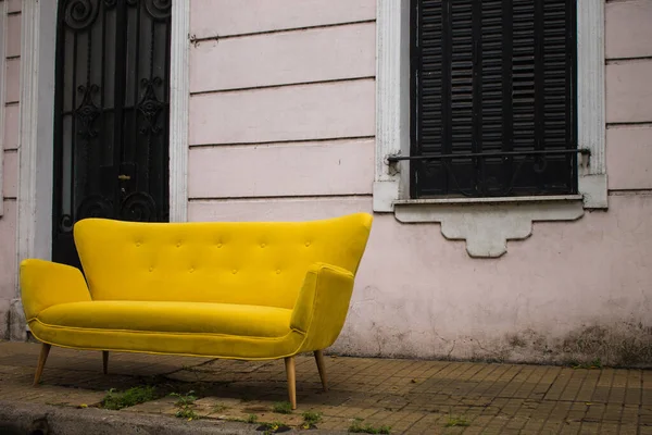 Vintage Yellow Sofa Furniture