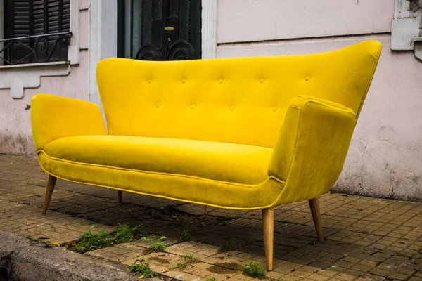 Vintage Yellow Sofa Furniture