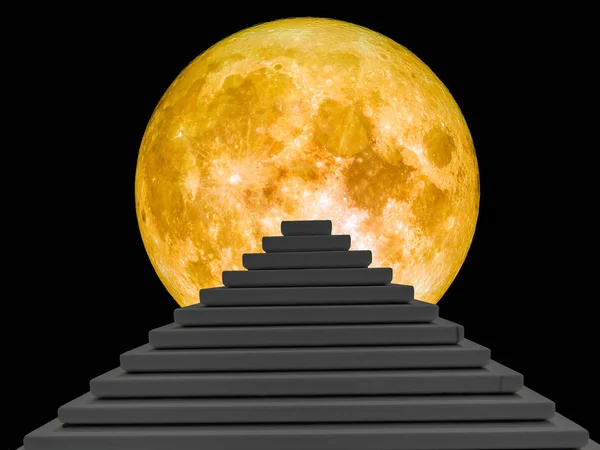 Moderne piramide super bloed maan — Stockfoto