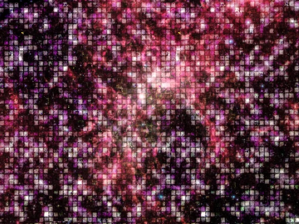 Rayo rojo oscuro espacio mosaico pequeño cristalizar — Foto de Stock