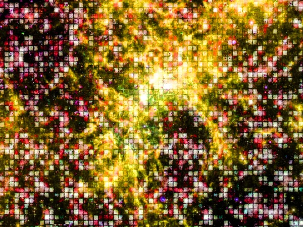 dark yellow ray light space mosaic small crystallize