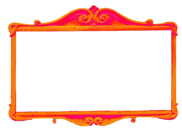 Бетонна рамка вінтажна облямівка буряка помаранчевого кольору — стокове фото