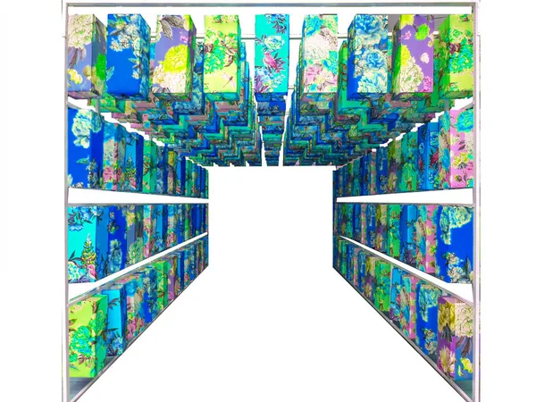 Τέχνη του μπλε Ιαπωνία φανάρι χαρτί διακόσμηση εσωτερικών απομονωμένες — Φωτογραφία Αρχείου