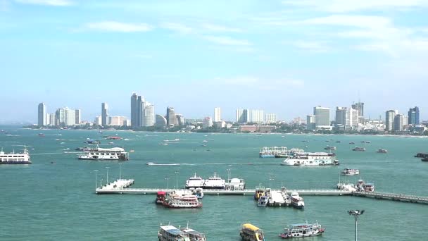 Bali Hai pier pattaya fond de la ville — Video