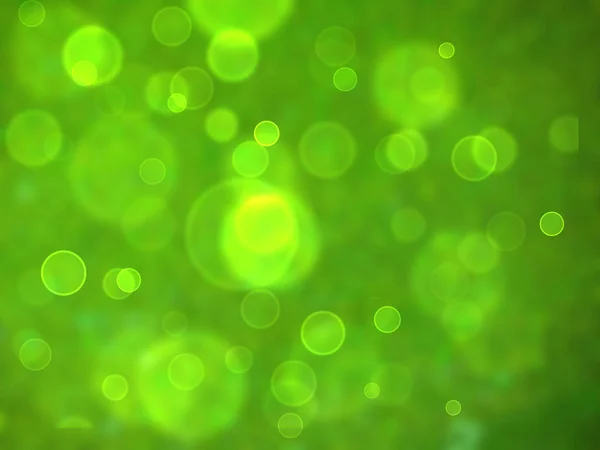Groene zeepbel dimensie bokeh achtergrond wazig — Stockfoto