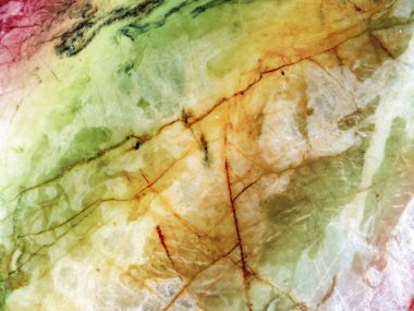 Mermer doku ve pembe yeşil turuncu renk