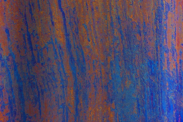 Rouille bleue et érosion de la texture de surface en acier au fer métallique — Photo