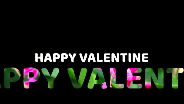 Joyeux Valentin marque de texte et fond de fleur rampante 