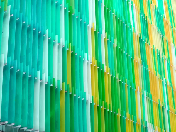 Lámina de plástico acrílico interior línea de siete niveles y manzana de color — Foto de Stock
