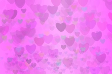 Açık pembe kalp yıldız gökkuşağı kabarcığı ve karanlık kalp soyut