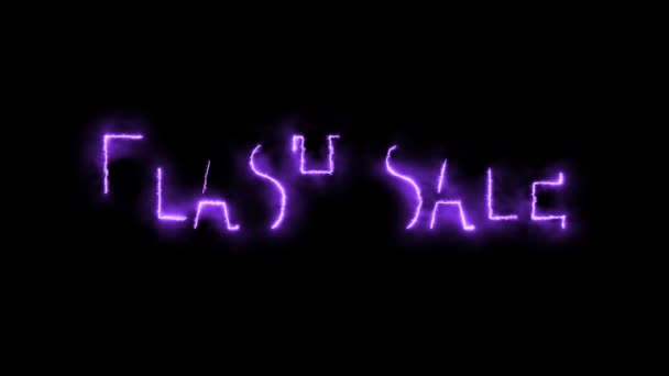 Flash sale purple energize mark glow end offset — Stock Video