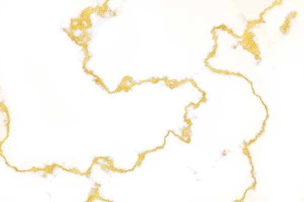 Золотой Минерал Белый Мрамор Узор Роскошная Внутренняя Плитка Стены Пол — стоковое фото
