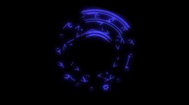 Altıgen ateş gücü güçlü koyu mavi büyüyü bastırıyor.