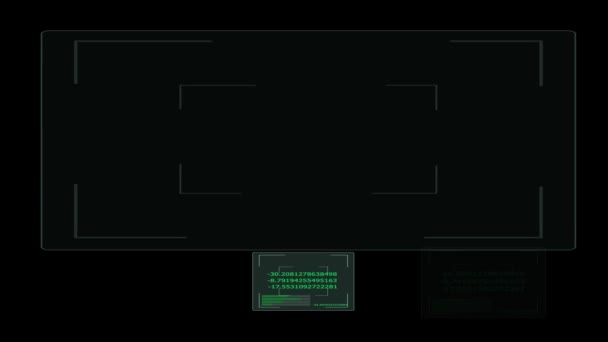 Zár Digitális méter teljesítmény és digitális sáv és fehér asztali skála fekete képernyő — Stock videók