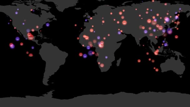 ウイルスの突然変異が世界中に広がり、予防と治療を停止｜COVID 19 — ストック動画