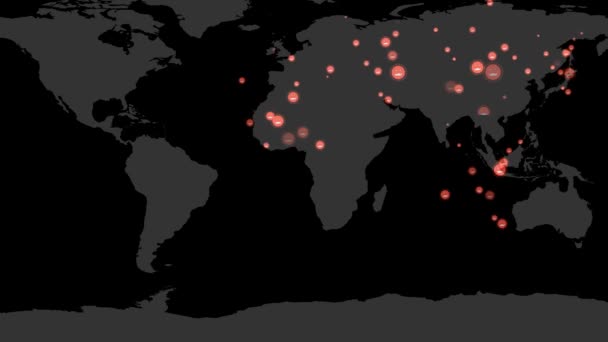 Virus hat sich auf der ganzen Welt ausgebreitet, STOP COVID 19 — Stockvideo