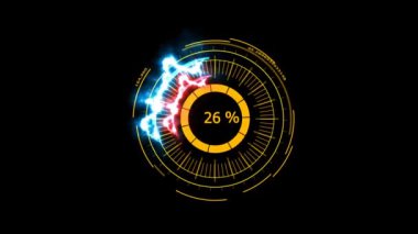 Reklam ve pankart için dijital elektrik enerjisi mavi pembe