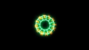 Zodiac on iki yeşil aura çemberinde dönüş işareti