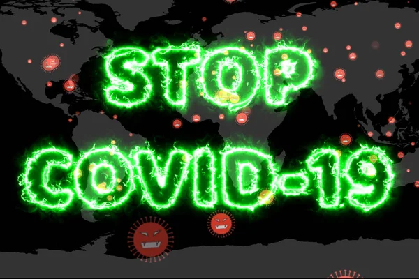 Covid Virus Har Spridit Sig Över Hela Världen Och Stoppa — Stockfoto