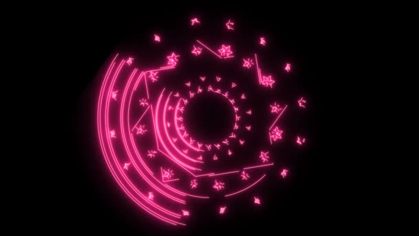 cycle de magenta rose décalage magique tourner et fleurs objet pour bannière et publicité 