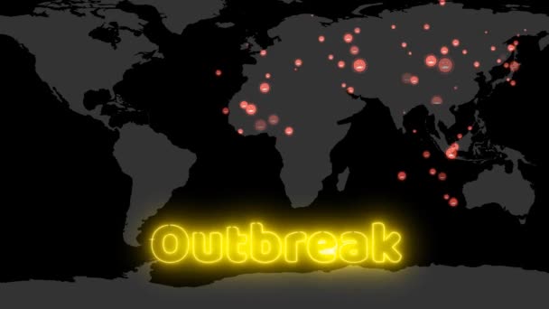 Nivel de crisis del virus covid 19 sobre el efecto del trabajo y del texto para la educación y el análisis — Vídeo de stock