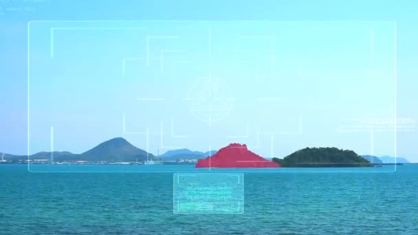 ШІ-радар сканує для аналізу інформації про геологічні ресурси на острові — стокове відео