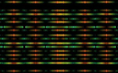 Üçgen gökkuşağı desenli dijital stereo yavaş yavaş karardı.