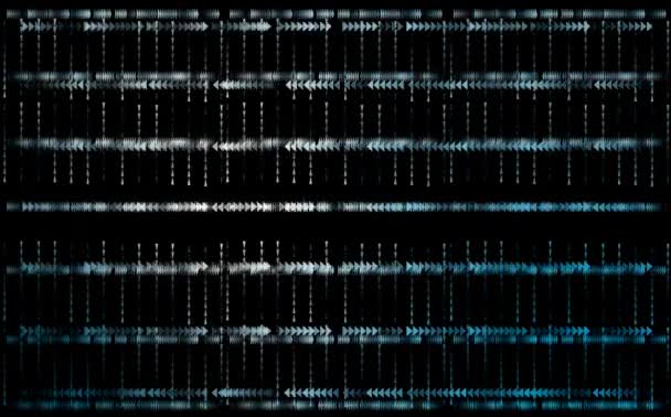 Driehoek blauw toon klein verkeer abstract digitaal stereo langzaam vervaagd alles in de lijn — Stockvideo